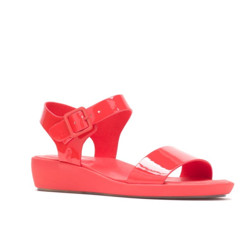 Hush Puppies Women's Brite Jells Quarter Strap Sandal Fiesta Red