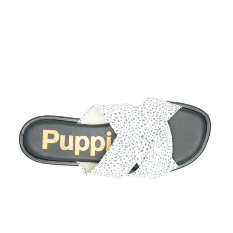 Women's Emily Slide Sandal Snow Leopard Suede Hush Puppies