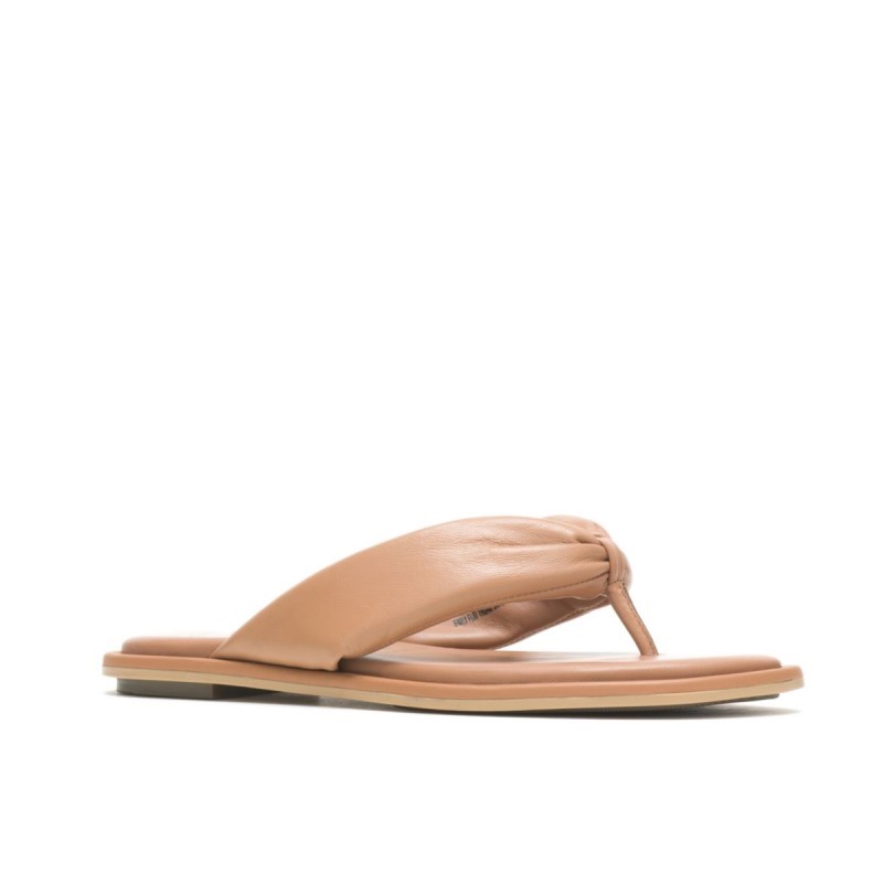 Women's Emily Toepost Sandal Hush Puppies Desert Tan Leather