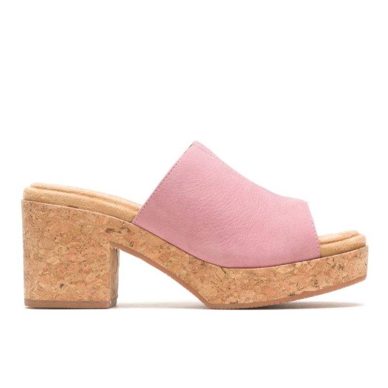 Women's Poppy Slide Hush Puppies Cool Pink Nubuck