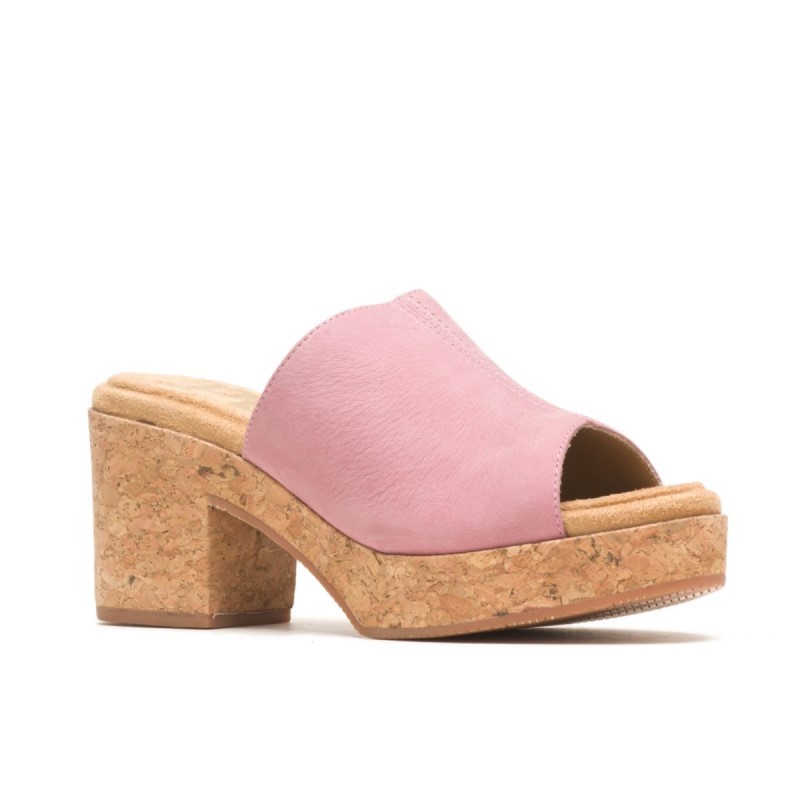 Women's Poppy Slide Hush Puppies Cool Pink Nubuck