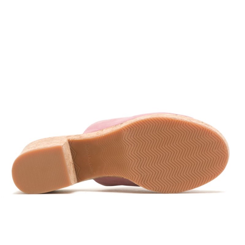 Women's Poppy Slide Hush Puppies Cool Pink Nubuck