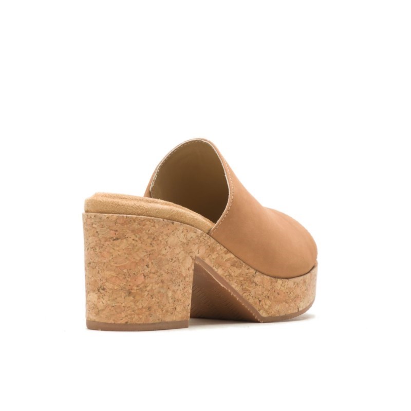 Women's Poppy Slide Hush Puppies Deep Beige Nubuck