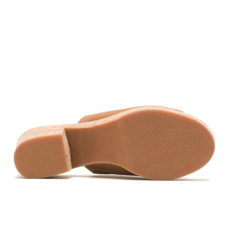 Women's Poppy Slide Hush Puppies Deep Beige Nubuck