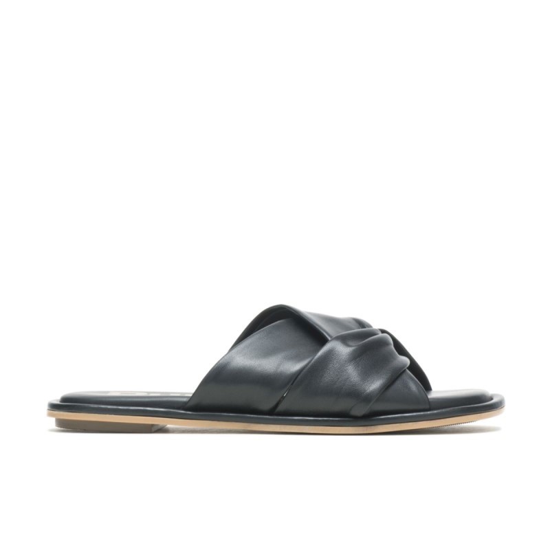 Women's Emily Slide Sandal Hush Puppies Bold Black Leather