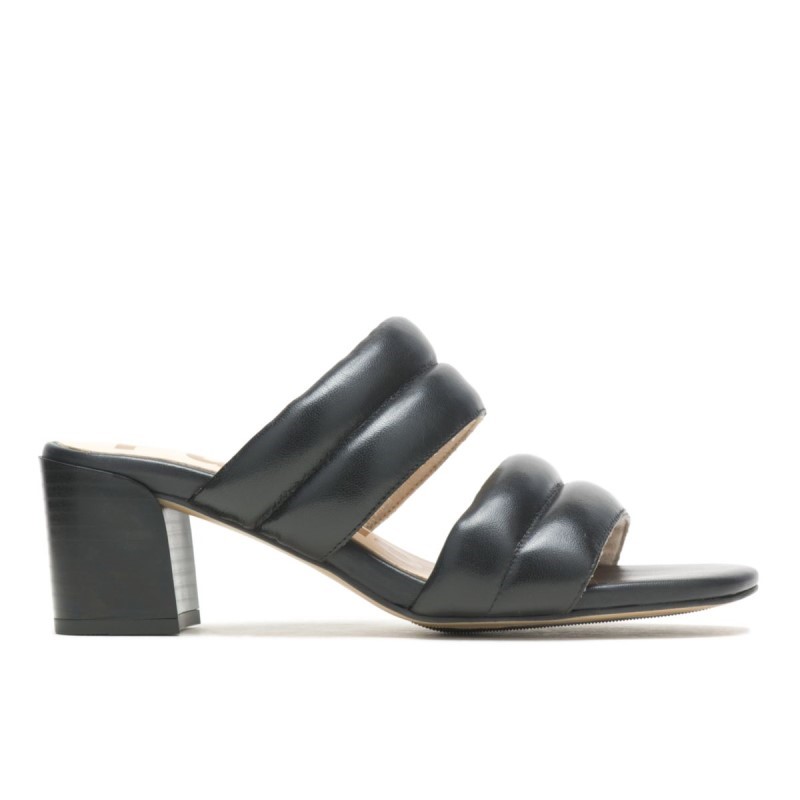 Women's Leila Slide Sandal Hush Puppies Bold Black Leather