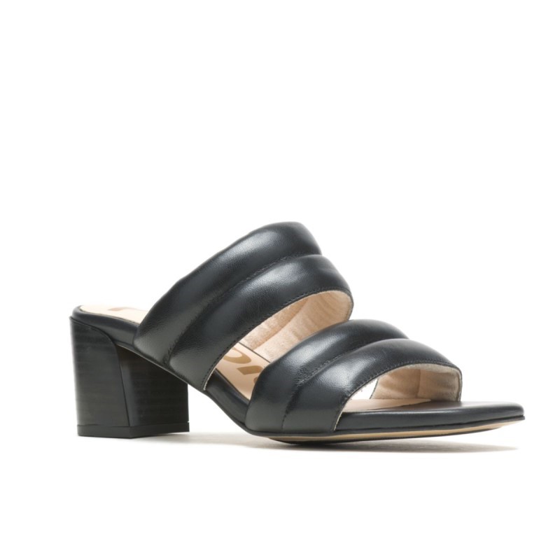 Women's Leila Slide Sandal Hush Puppies Bold Black Leather