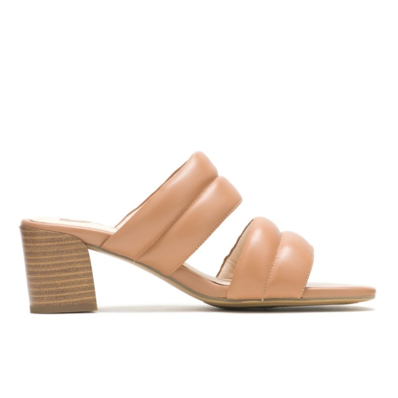 Women's Leila Slide Sandal Hush Puppies Desert Tan Leather