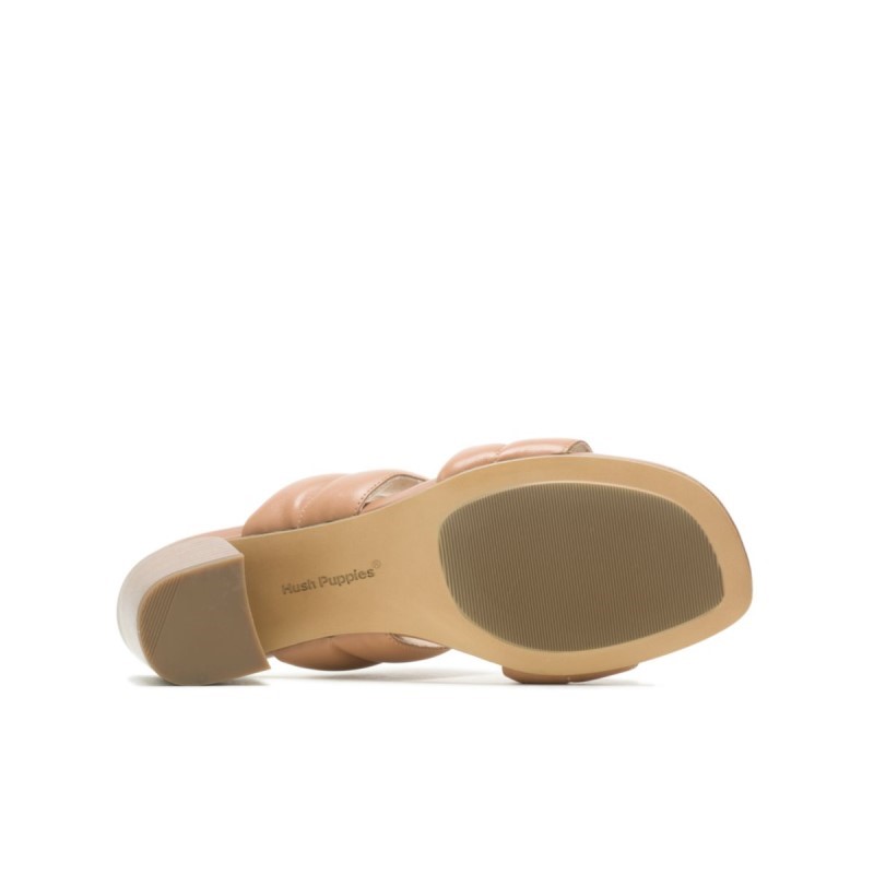 Women's Leila Slide Sandal Hush Puppies Desert Tan Leather