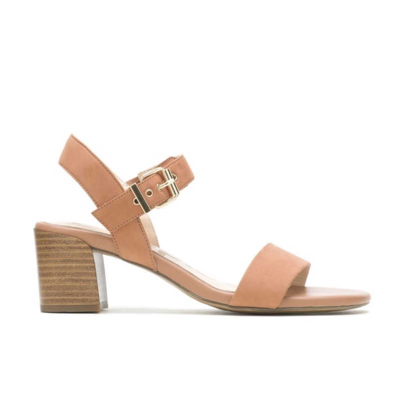 Women's Leila Quarter Strap Sandal Hush Puppies Desert Tan Nubuck