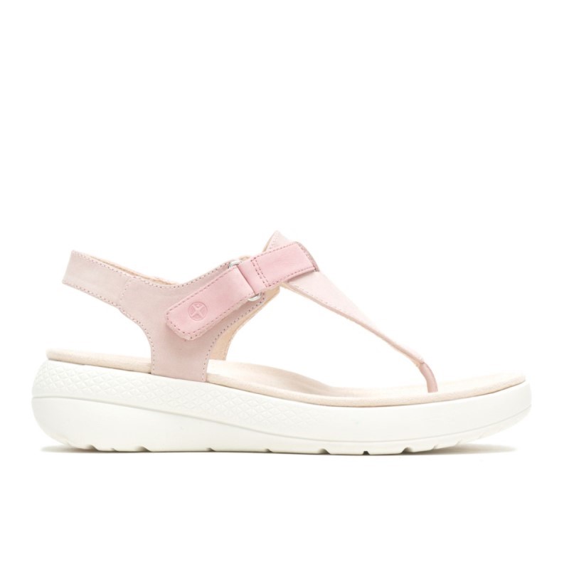 Women's Breathe Toepost Sandal Hush Puppies Dusty Pink Nubuck