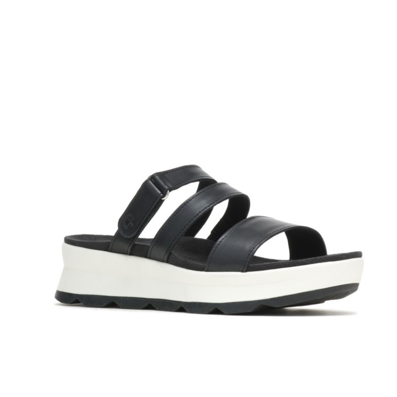 Women's Andi Slide Sandal Hush Puppies Black Leather