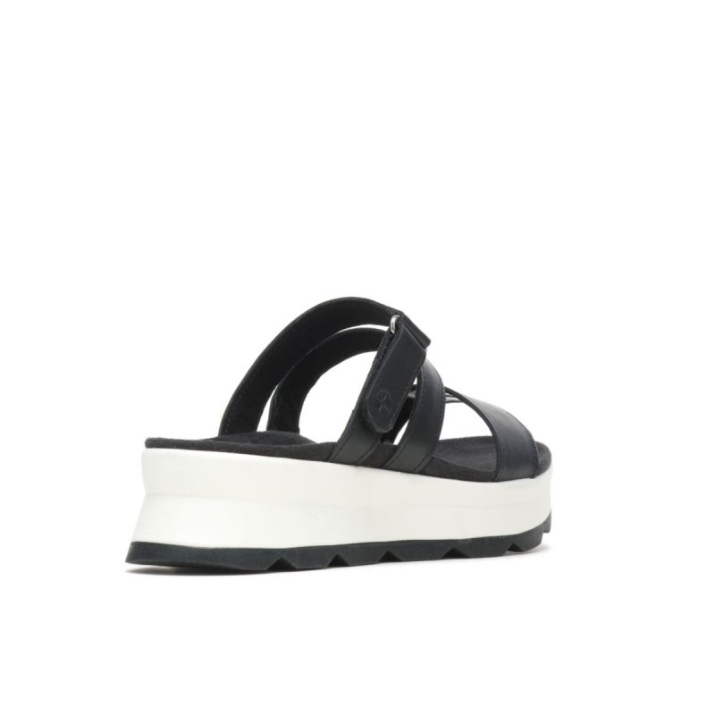 Women's Andi Slide Sandal Hush Puppies Black Leather