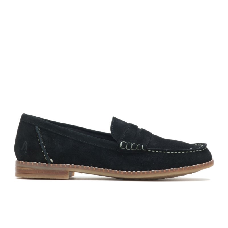 Women's Wren Loafer Hush Puppies Black Suede