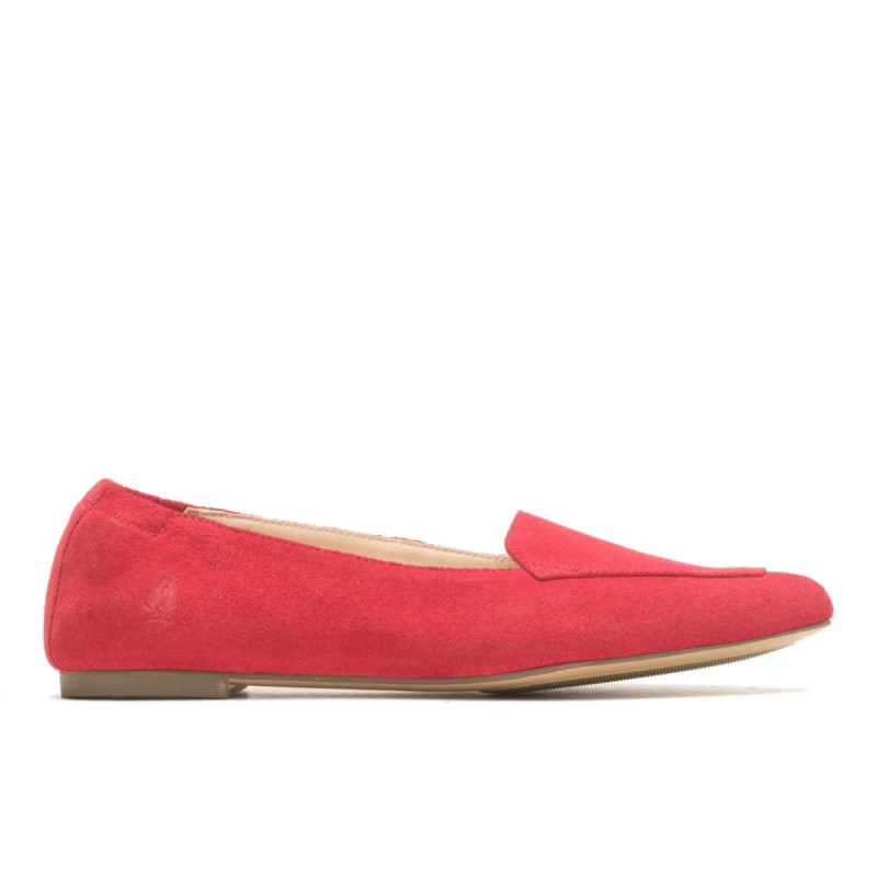 Women's Hazel Pointe Flat Hush Puppies Poppy Red Suede