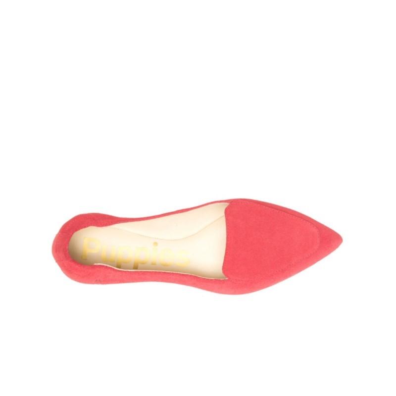 Women's Hazel Pointe Flat Hush Puppies Poppy Red Suede