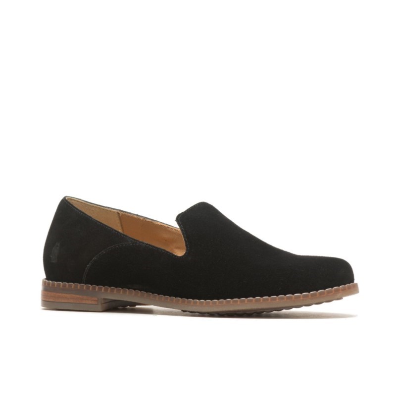 Women's Wren Slip On Hush Puppies Bold Black Suede