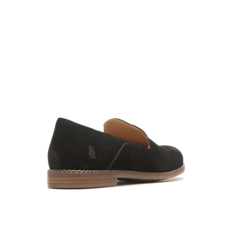 Women's Wren Slip On Hush Puppies Bold Black Suede