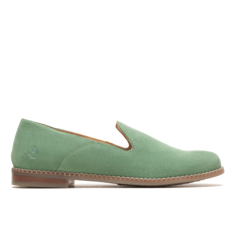 Women's Wren Slip On Hush Puppies Soft Sage Suede