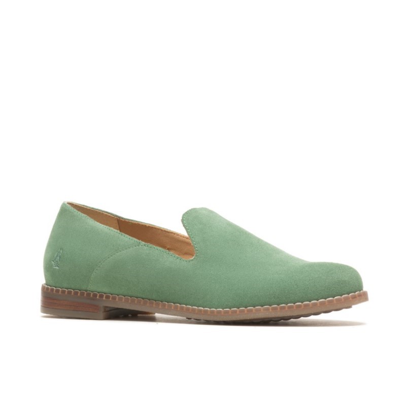 Women's Wren Slip On Hush Puppies Soft Sage Suede