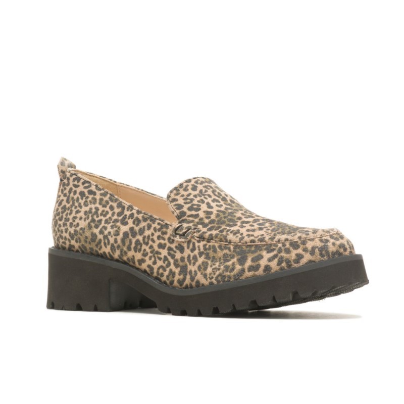 Women's Lucy Loafer Hush Puppies Leopard Print Suede