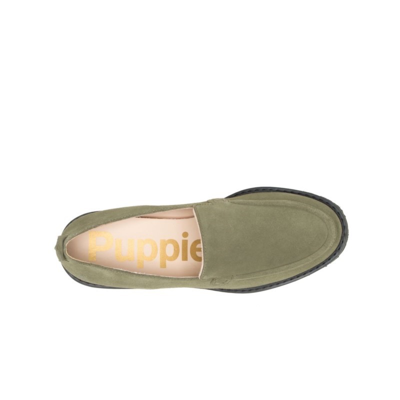 Women's Lucy Loafer Hush Puppies Olive Suede