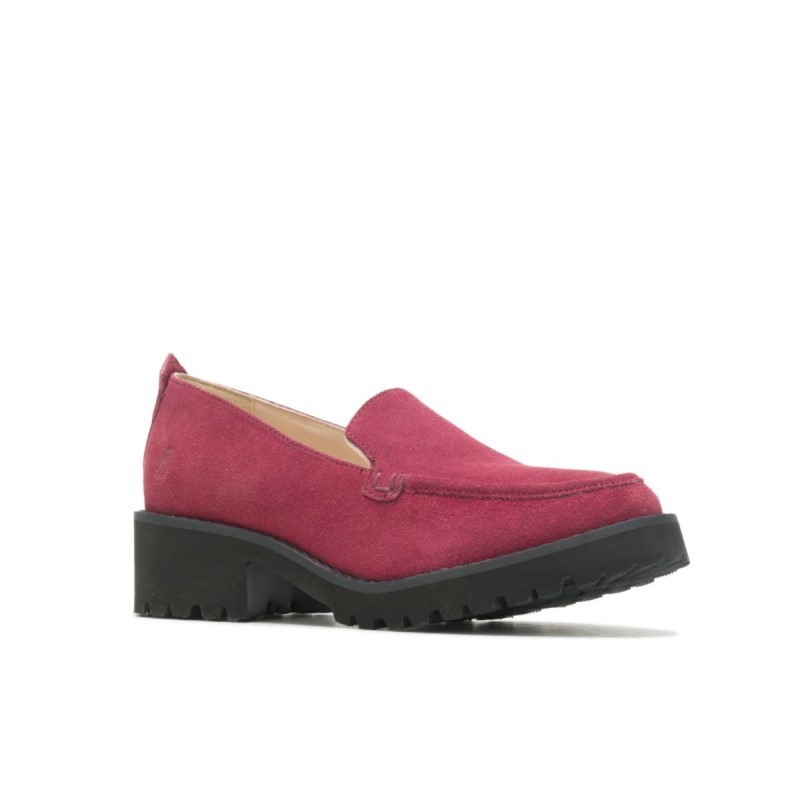 Women's Lucy Loafer Hush Puppies Rhubarb Red Suede