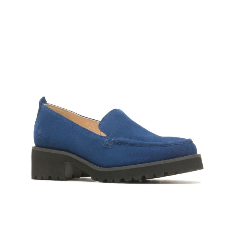 Women's Lucy Loafer Hush Puppies Denim Blue Suede