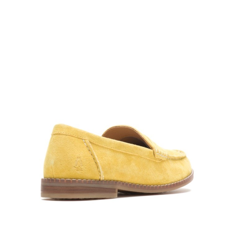 Women's Wren Loafer Hush Puppies Lemon Curry Suede