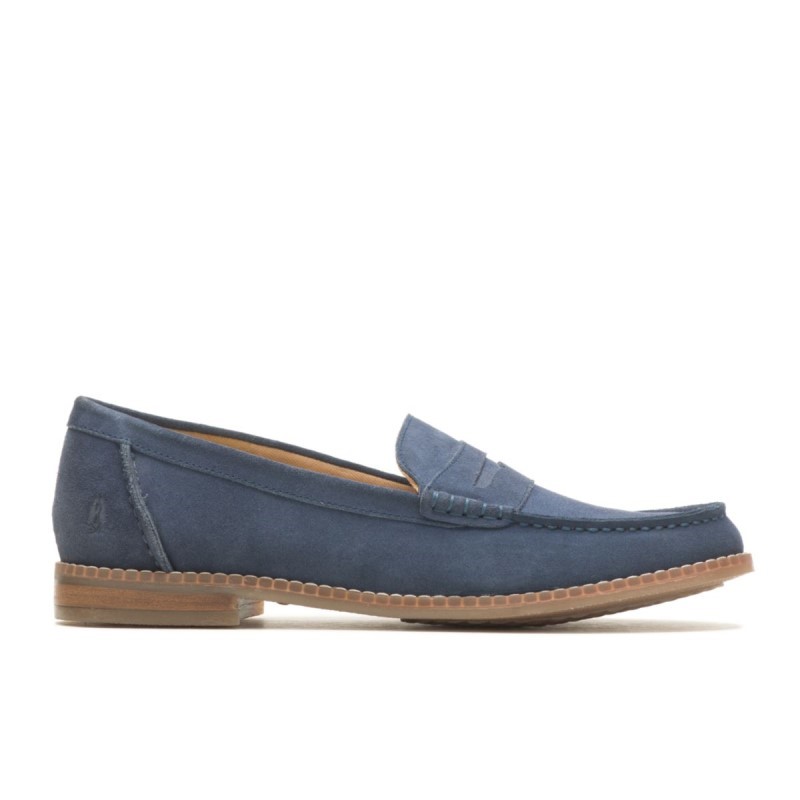 Women's Wren Loafer Hush Puppies Navy Blue Suede