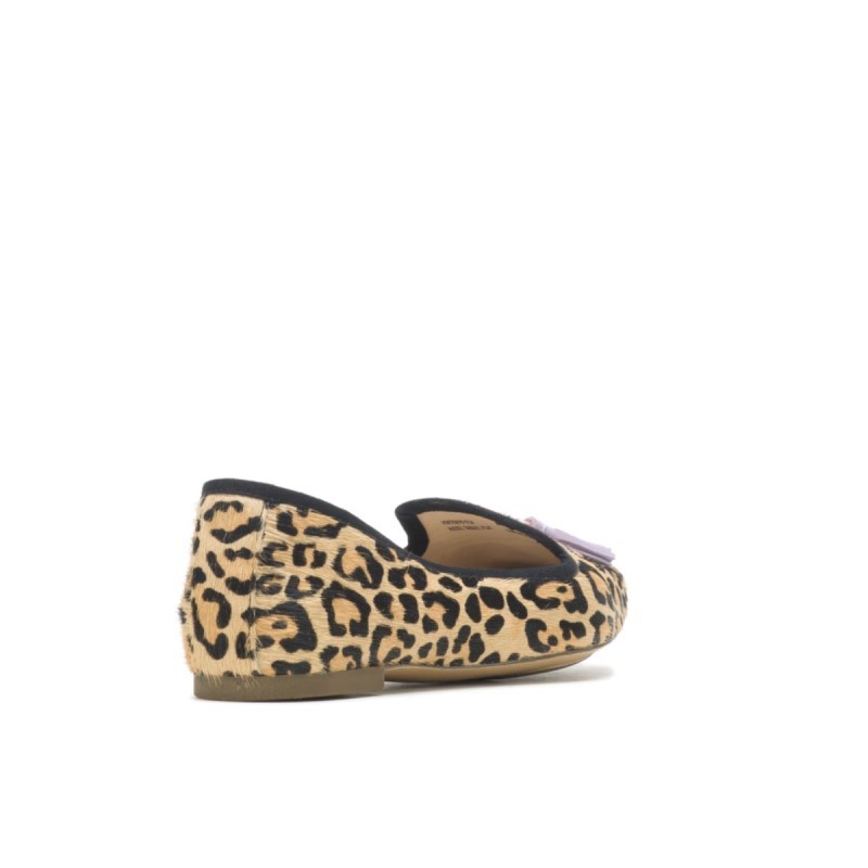 Women's Sadie Tassel 2 Flat Hush Puppies Leopard Print Suede