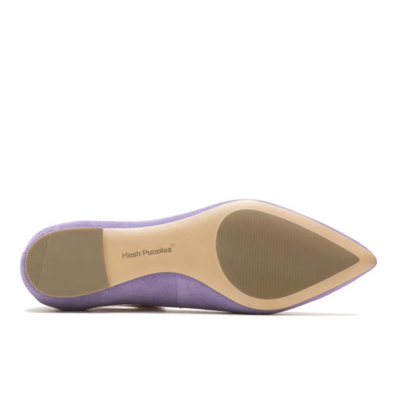 Women's Hazel Pointe Flat Hush Puppies Taffy Purple Suede