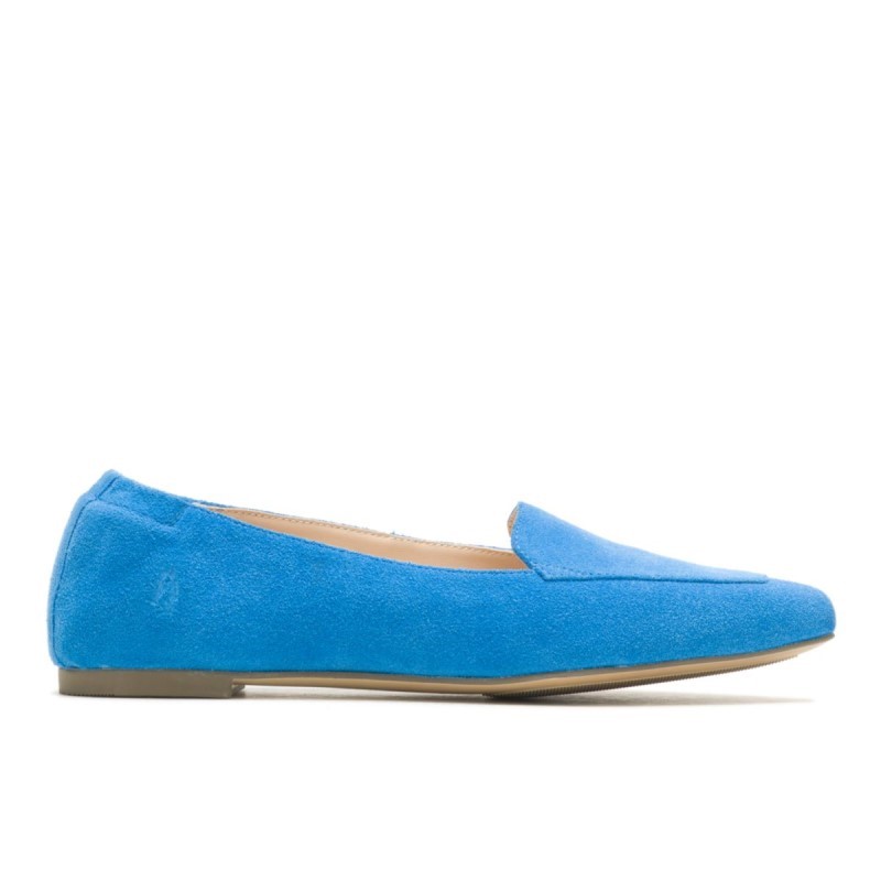 Women's Hazel Pointe Flat Hush Puppies Deep Sky Blue Suede