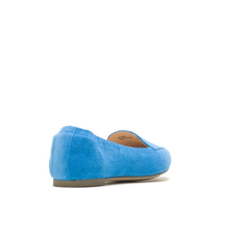 Women's Hazel Pointe Flat Hush Puppies Deep Sky Blue Suede