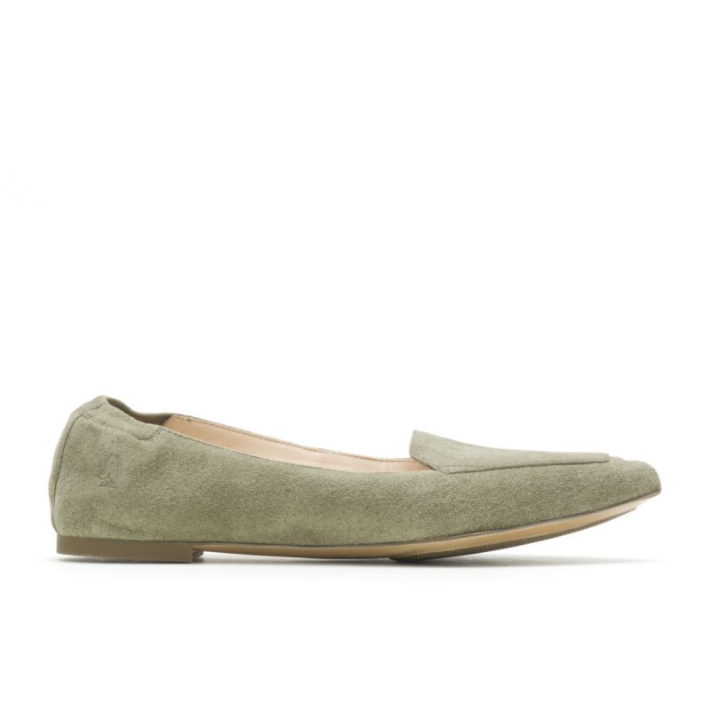 Women's Hazel Pointe Flat Hush Puppies Olive Suede