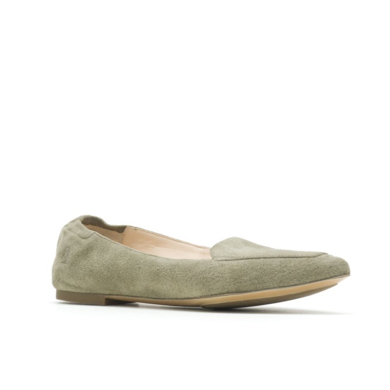 Women's Hazel Pointe Flat Hush Puppies Olive Suede