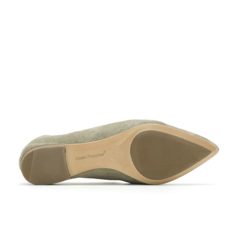 Women's Hazel Pointe Flat Hush Puppies Olive Suede