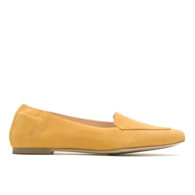 Women's Hazel Pointe Flat Hush Puppies Summer Yellow Suede