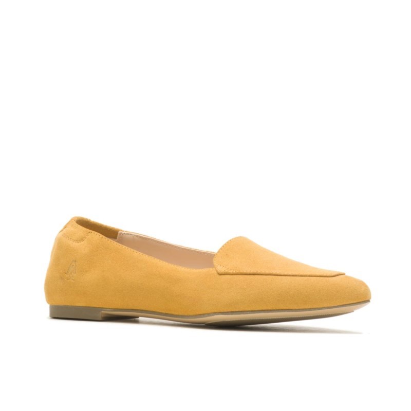 Women's Hazel Pointe Flat Hush Puppies Summer Yellow Suede