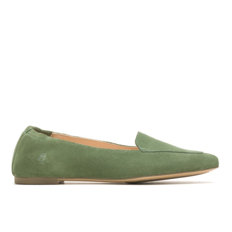 Women's Hazel Pointe Flat Hush Puppies Soft Sage Suede