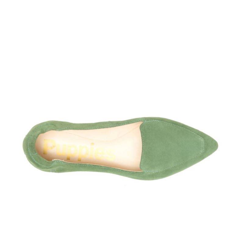 Women's Hazel Pointe Flat Hush Puppies Soft Sage Suede