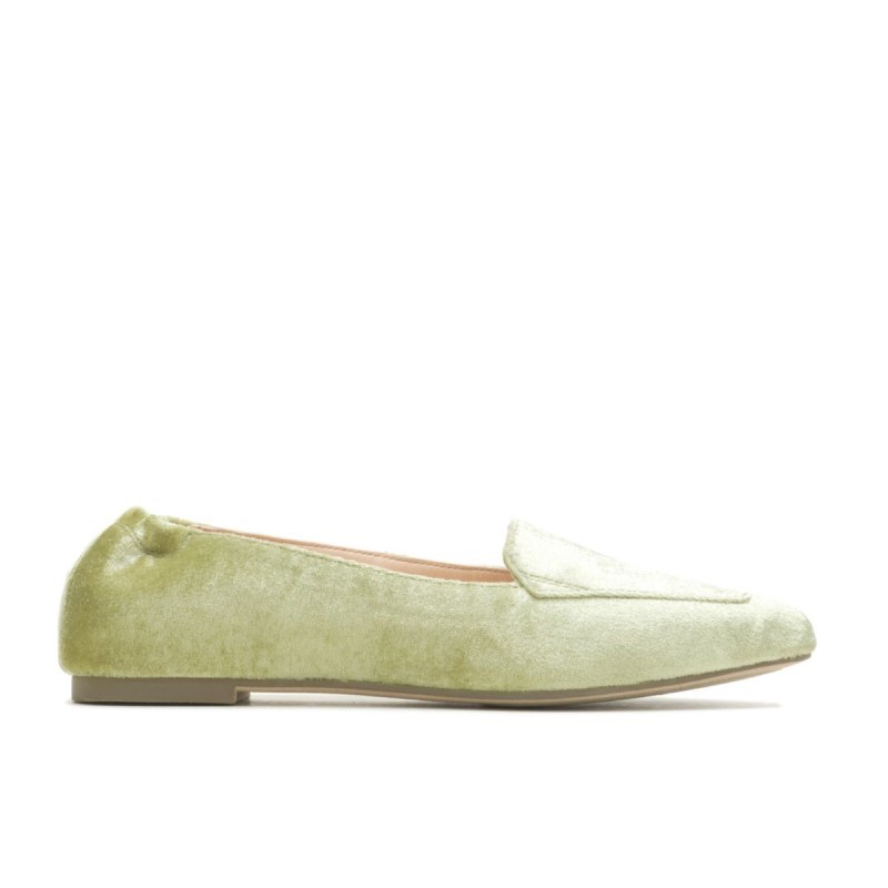 Women's Hazel Pointe Flat Hush Puppies Moss Green Velvet