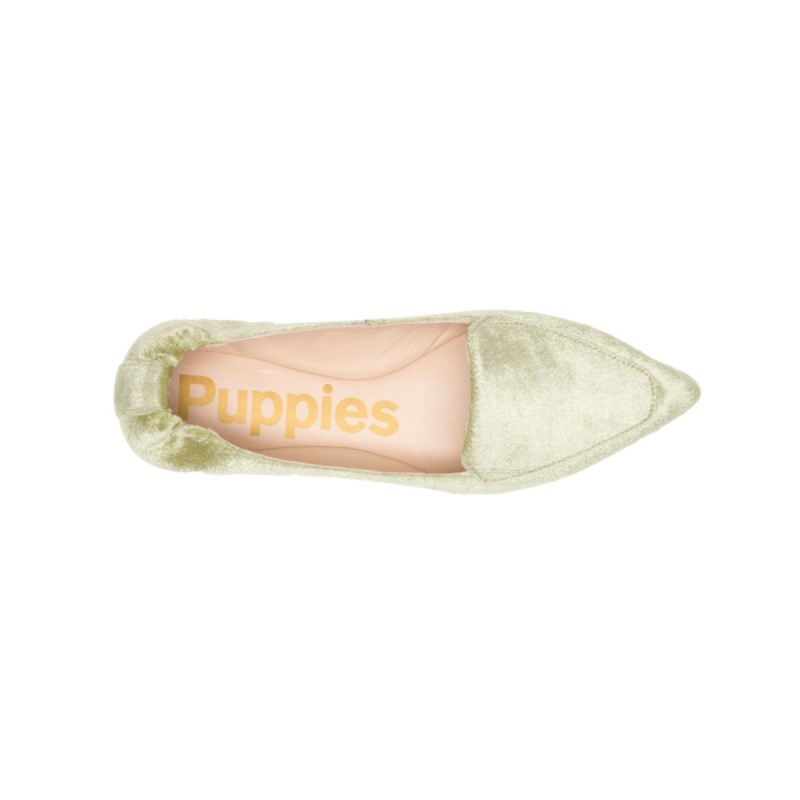 Women's Hazel Pointe Flat Hush Puppies Moss Green Velvet