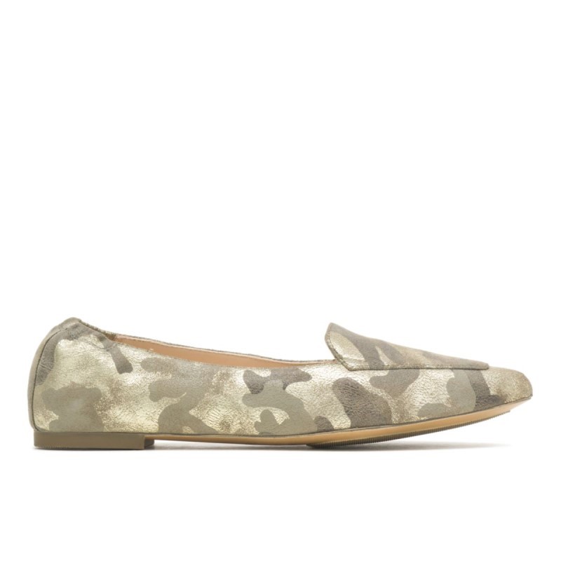 Women's Hazel Pointe Flat Hush Puppies Camo Metallic Suede