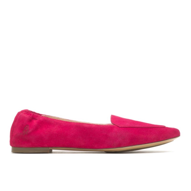 Women's Hazel Pointe Flat Hush Puppies Dark Magenta Suede