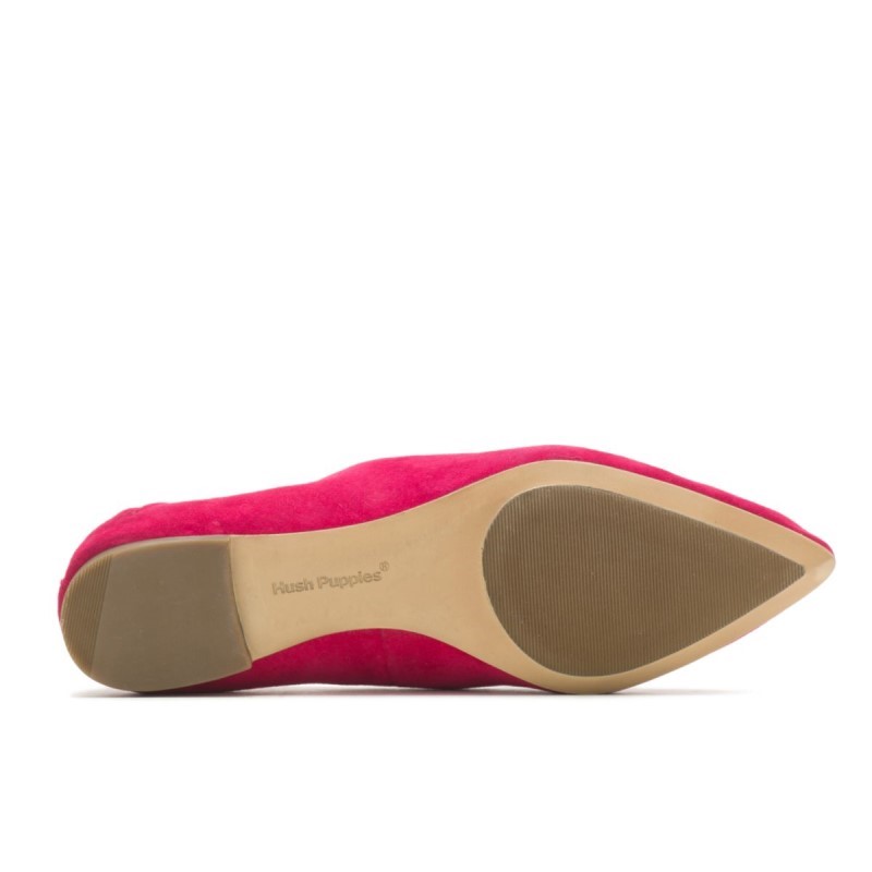 Women's Hazel Pointe Flat Hush Puppies Dark Magenta Suede