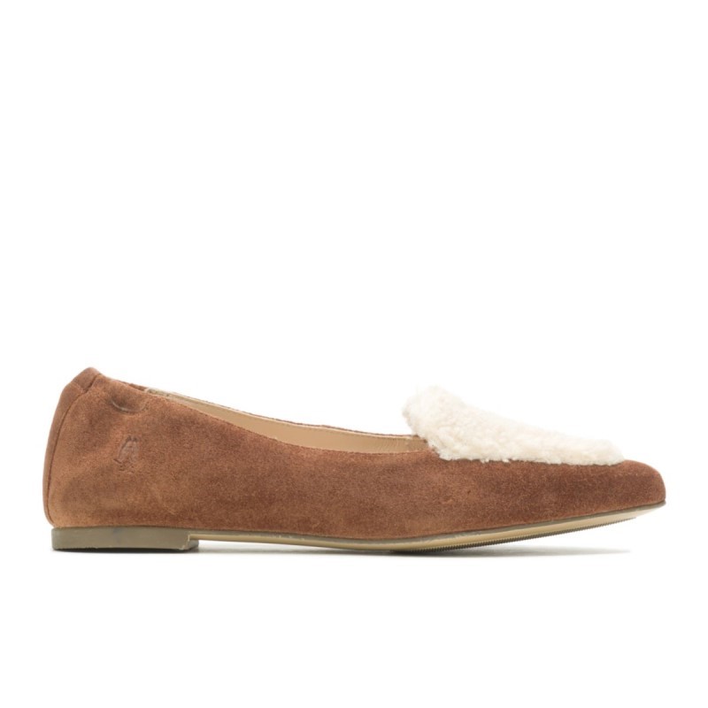 Women's Hazel Pointe Flat Hush Puppies Tan Suede