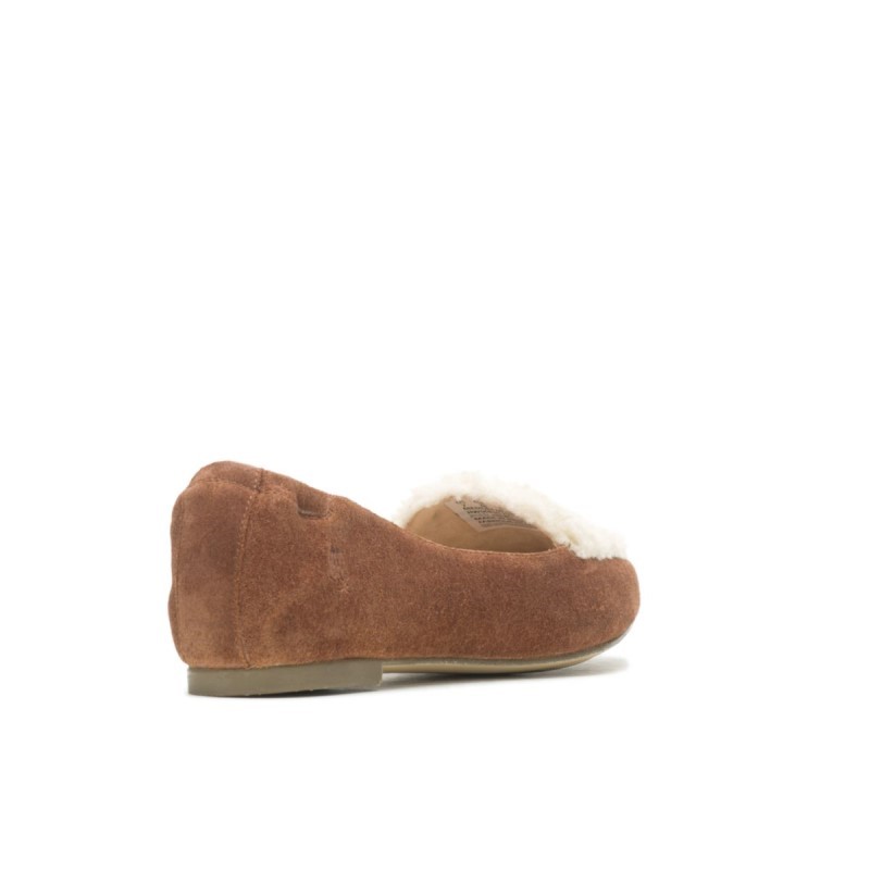 Women's Hazel Pointe Flat Hush Puppies Tan Suede