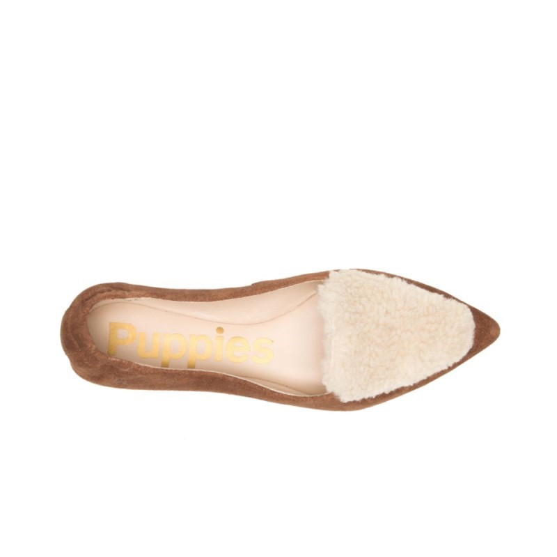 Women's Hazel Pointe Flat Hush Puppies Tan Suede