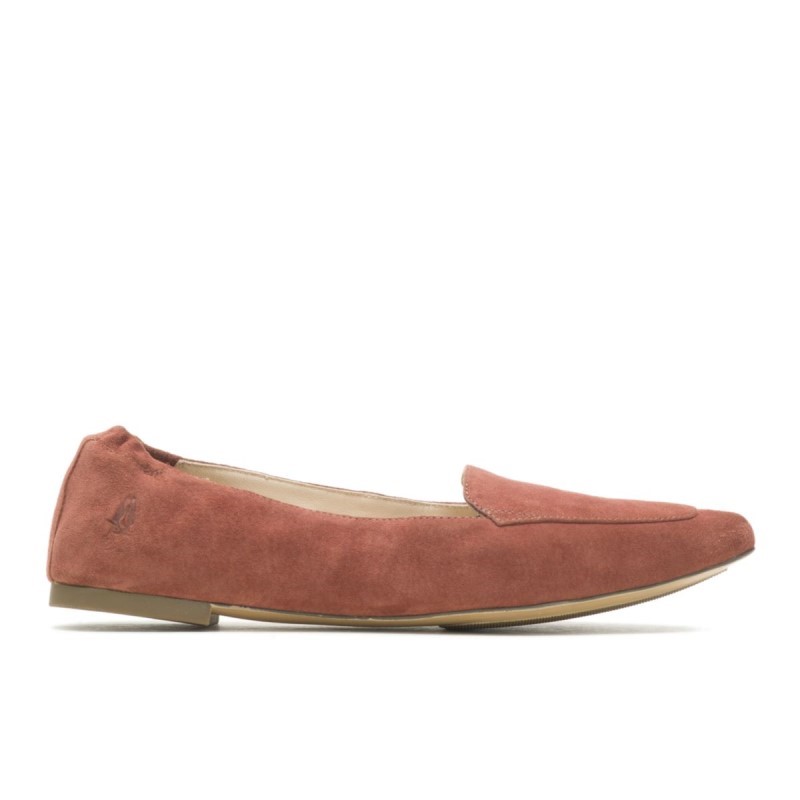 Women's Hazel Pointe Flat Hush Puppies Rust Suede